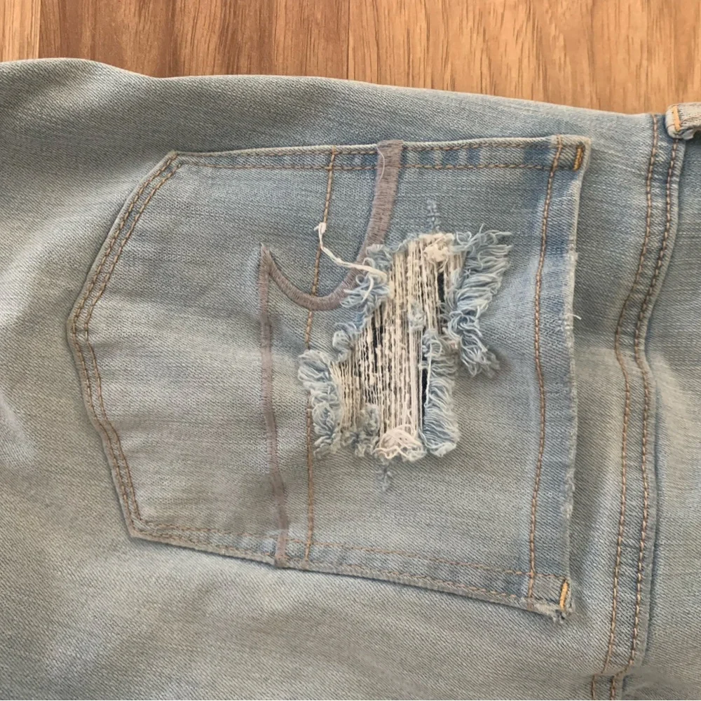Distressed Light Blue Women's Jeans Super Skinny Stretch - Picture 8 of 9